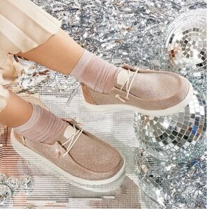 HAY DUDE Wendy Metallic Sparkle Women's Loafers